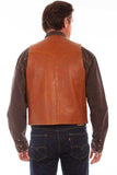 Scully RANCH TAN WESTERN VEST/SINGLE POINT - Scully Leather - Flyclothing LLC