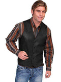 Scully BLACK WESTERN VEST/SINGLE POINT - Scully Leather - Flyclothing LLC
