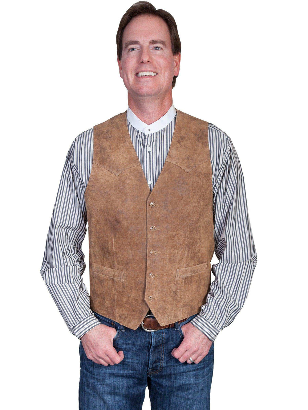 Scully MAPLE WESTERN VEST/SINGLE POINT - Scully Leather - Flyclothing LLC