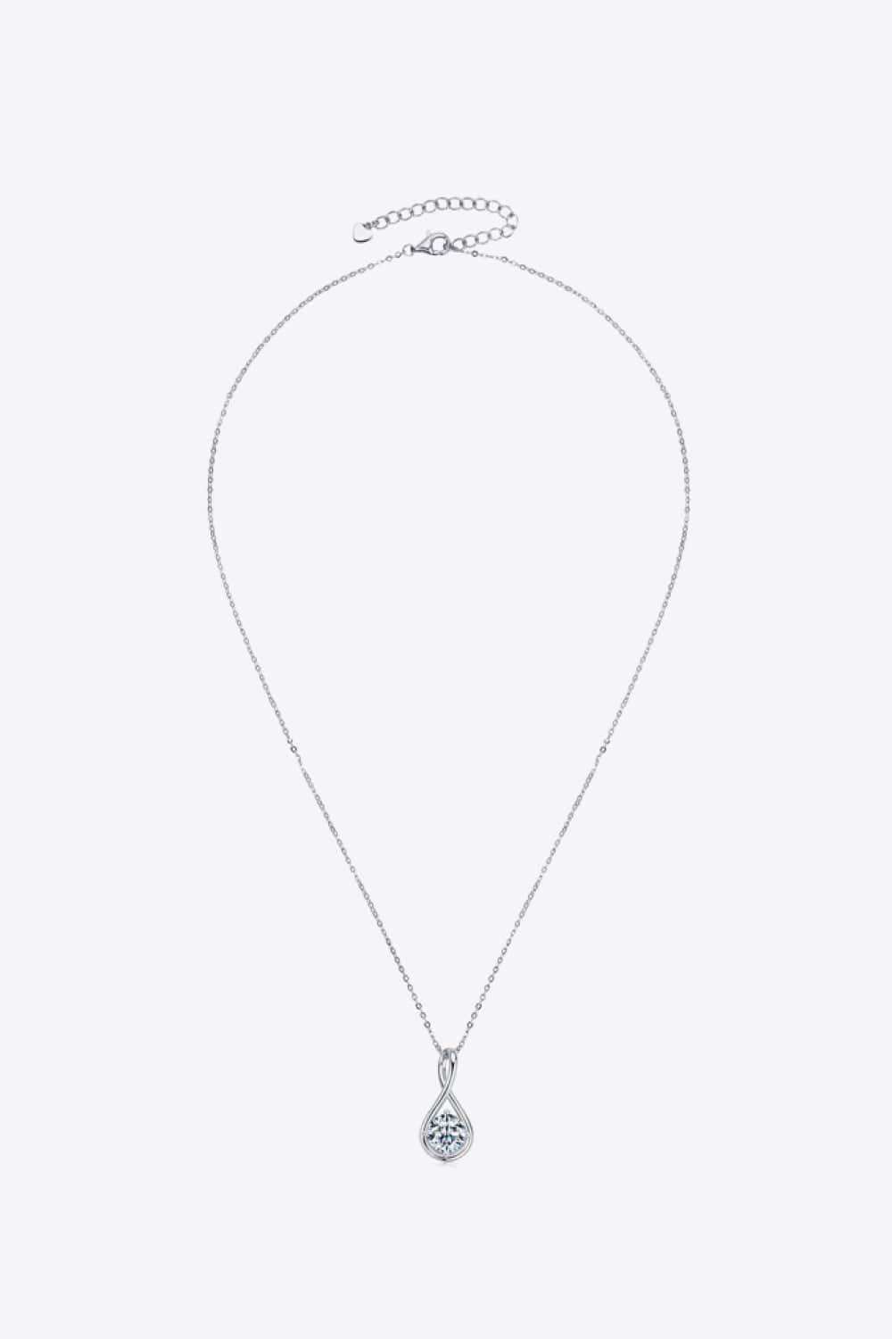 2 Carat Moissanite 925 Sterling Silver Necklace - Trendsi - Flyclothing LLC