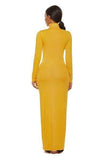 Mock Neck Long Sleeve Maxi Slim Dress - Trendsi - Flyclothing LLC