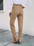 Texture Drawstring Pants with Pockets - Trendsi - Flyclothing LLC