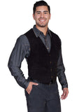 Scully BLACK BOAR SUEDE SATIN BACK VEST - Scully Leather - Flyclothing LLC