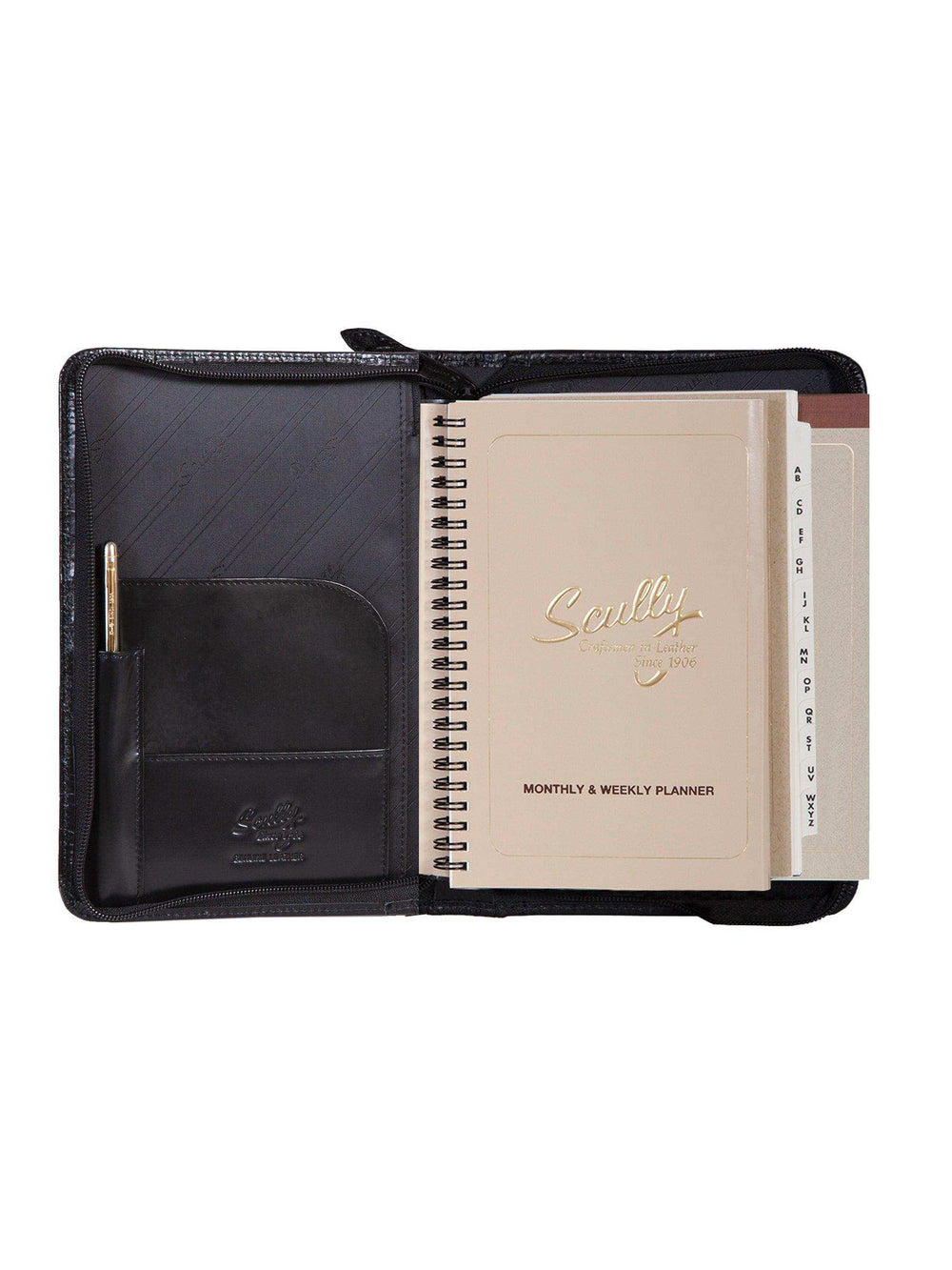 Scully BLACK JUNIOR ZIP PADFOLIO - Scully Leather - Flyclothing LLC