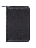 Scully Leather Black Ostrich Leather Junior Zip Padfolio - Scully Leather - Flyclothing LLC
