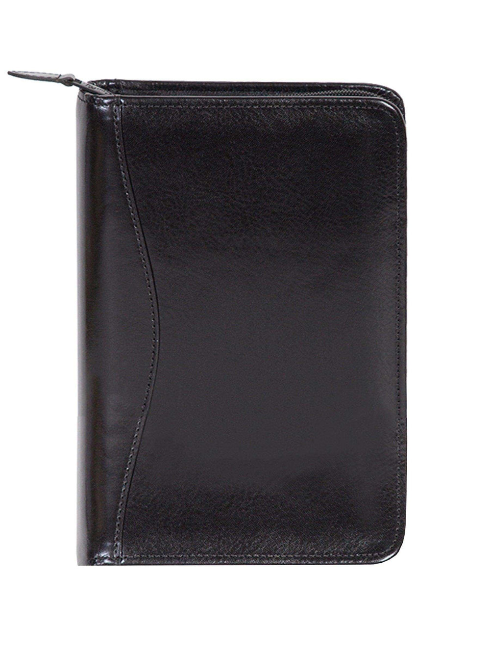 Scully Leather Black Italian Leather Junior Zip Padfolio - Scully Leather - Flyclothing LLC