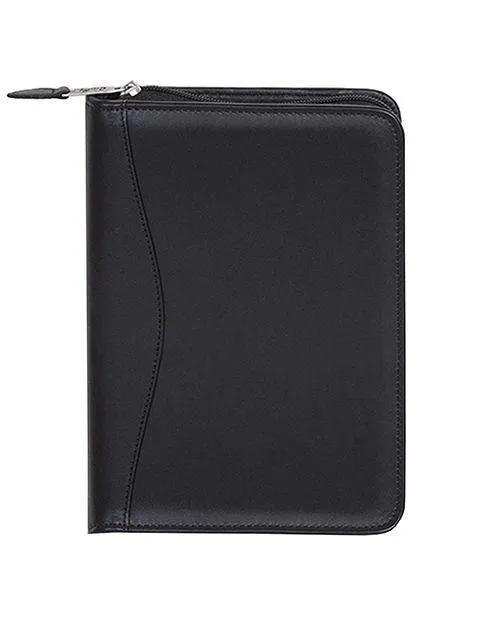 Scully Leather Black Soft Plonge Leather Junior Zip Padfolio - Scully Leather - Flyclothing LLC