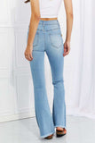 Vibrant MIU Full Size Jess Button Flare Jeans - Trendsi - Flyclothing LLC