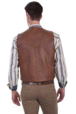 Scully SADDLE TAN SNAP FRONT VEST - Scully Leather - Flyclothing LLC
