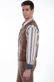 Scully SADDLE TAN SNAP FRONT VEST - Scully Leather - Flyclothing LLC