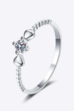 Moissanite Heart 925 Sterling Silver Ring - Trendsi - Flyclothing LLC