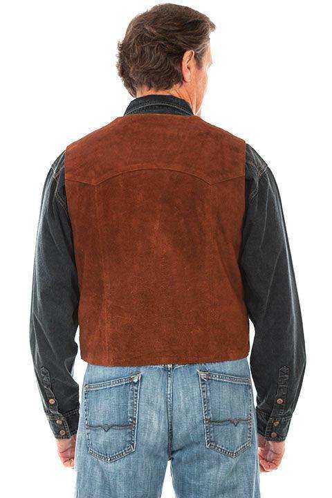Scully CAFE BROWN LAPEL VEST - Scully Leather - Flyclothing LLC