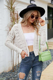 Open Front Cuffed Cropped Cardigan - Trendsi - Flyclothing LLC