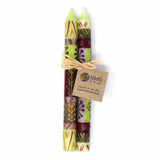 Hand Painted Candles in Kileo Design (pair of tapers) - Nobunto - Nobunto - Flyclothing LLC