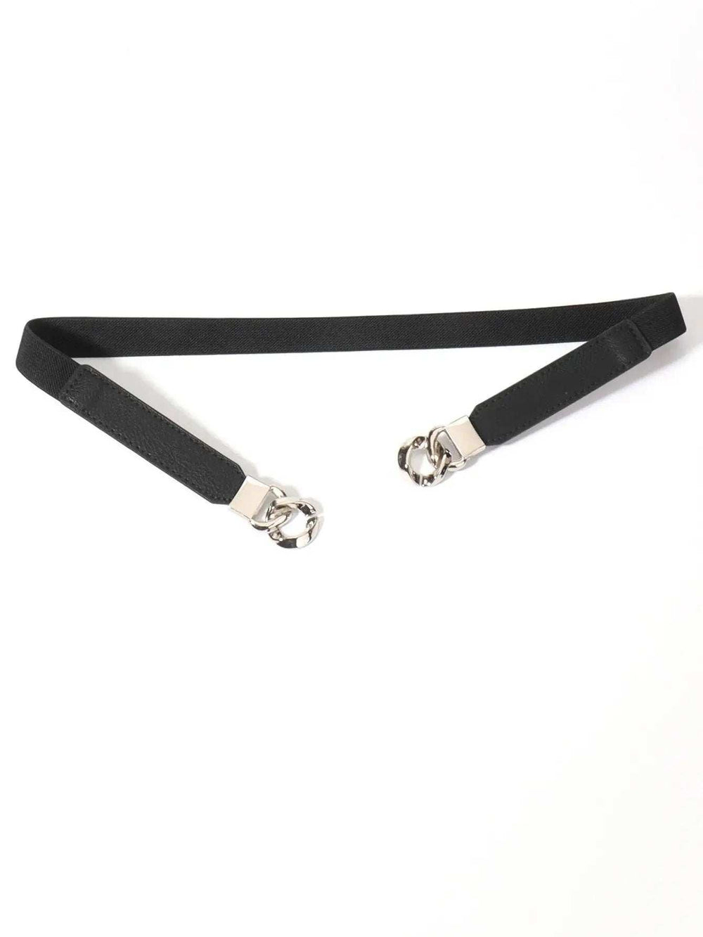Zinc Alloy Buckle Elastic PU Belt - Trendsi - Flyclothing LLC