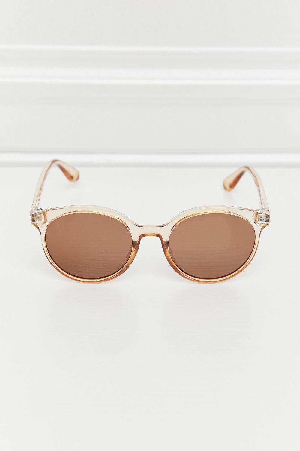 Round Full Rim Polycarbonate Frame Sunglasses - Trendsi - Flyclothing LLC