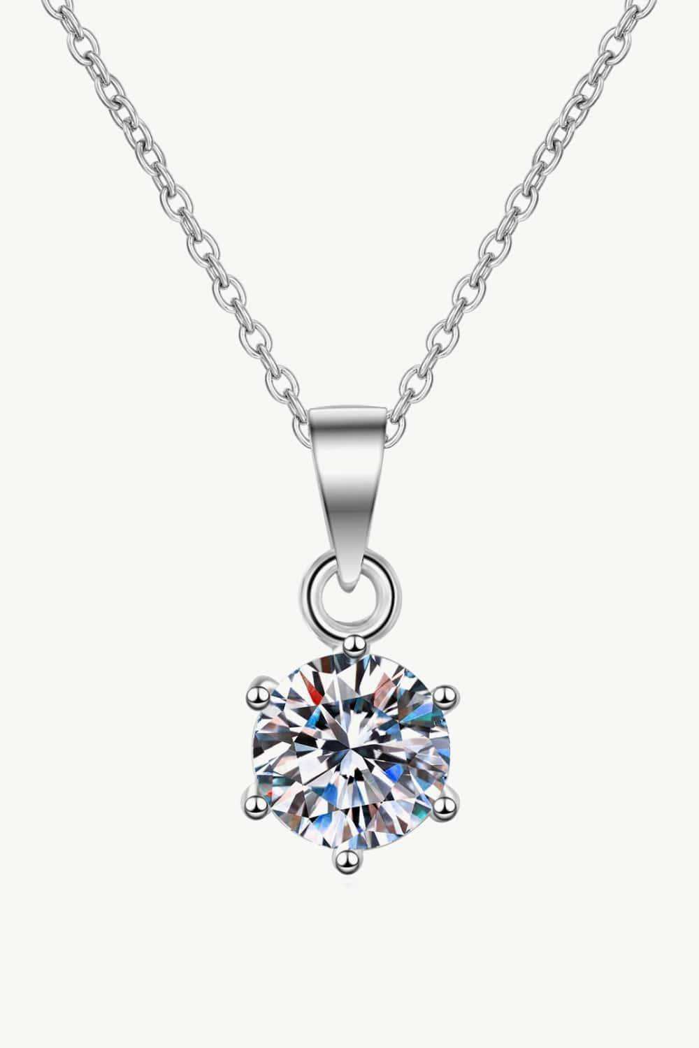 Get What You Need Moissanite Pendant Necklace - Trendsi - Flyclothing LLC