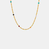 18K Gold-Plated Oil Drip Bead Necklace - Trendsi - Flyclothing LLC