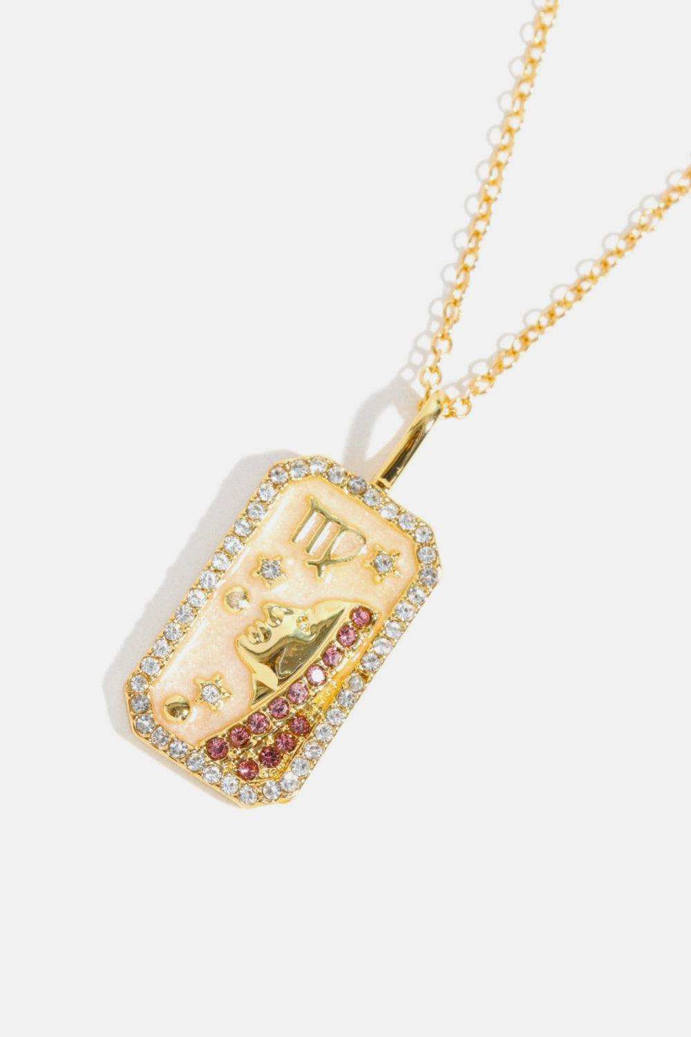 Rhinestone Constellation Pendant Copper Necklace - Trendsi - Flyclothing LLC