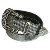 Rhinestone Ostrich Pattern Genuine Leather Western Belt - Rockmount Clothing - Flyclothing LLC