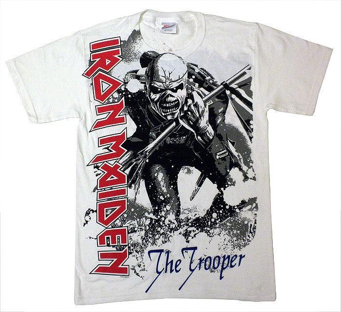 Iron Maiden Trooper T-Shirt (White) - Flyclothing LLC