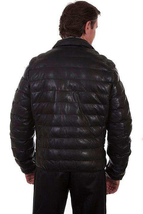 Scully BLACK RIBBED LEATHER JACKET - Scully Leather - Flyclothing LLC