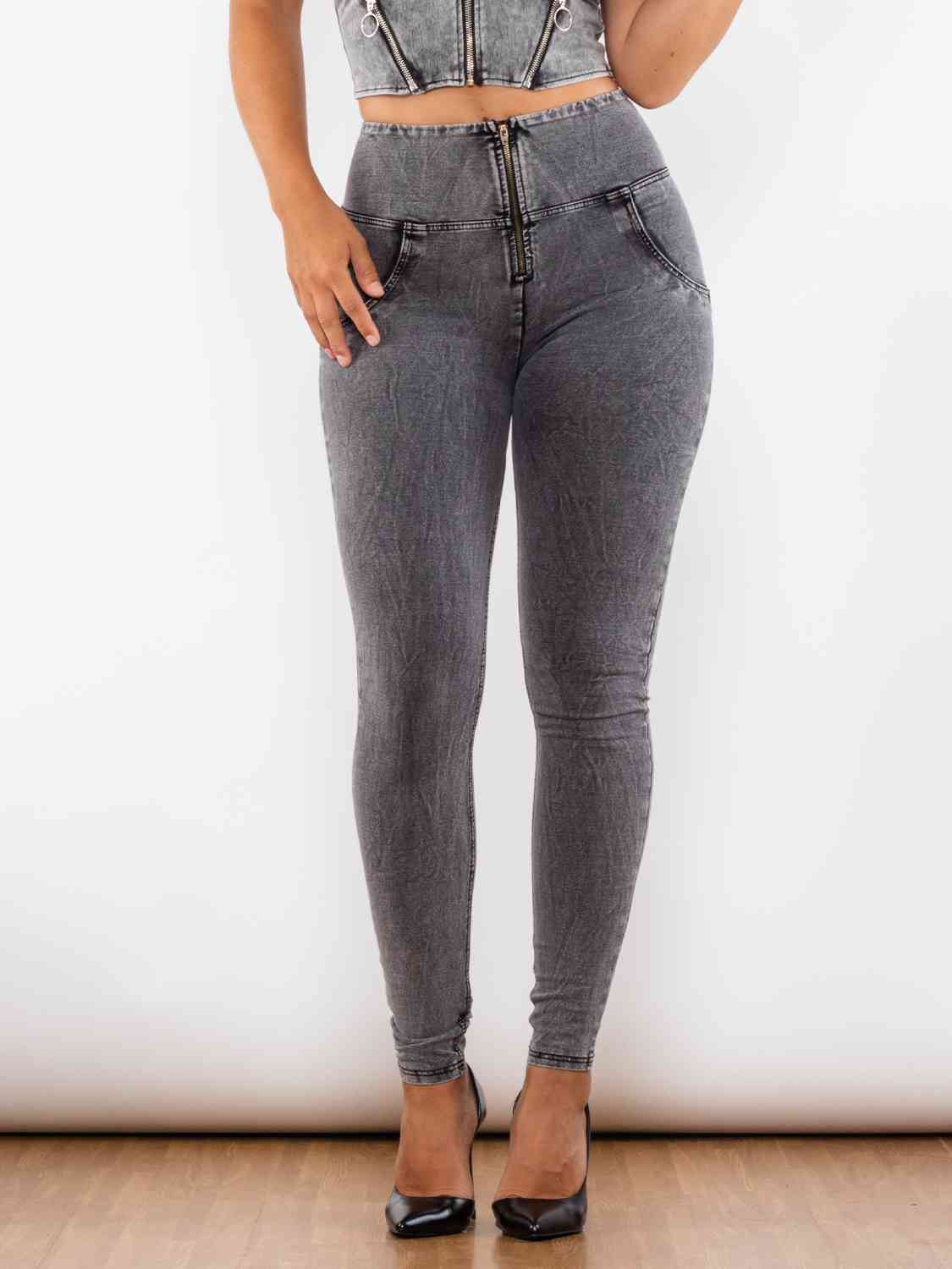 Full Size Zip-Up Skinny Jeans – Flyclothing LLC
