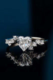 1 Carat Moissanite Heart 925 Sterling Silver Ring - Trendsi - Flyclothing LLC