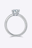 1 Carat Moissanite 925 Sterling Silver Solitaire Ring - Trendsi - Flyclothing LLC