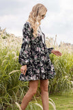 Floral Lace Trim Long Sleeve Dress - Trendsi - Flyclothing LLC