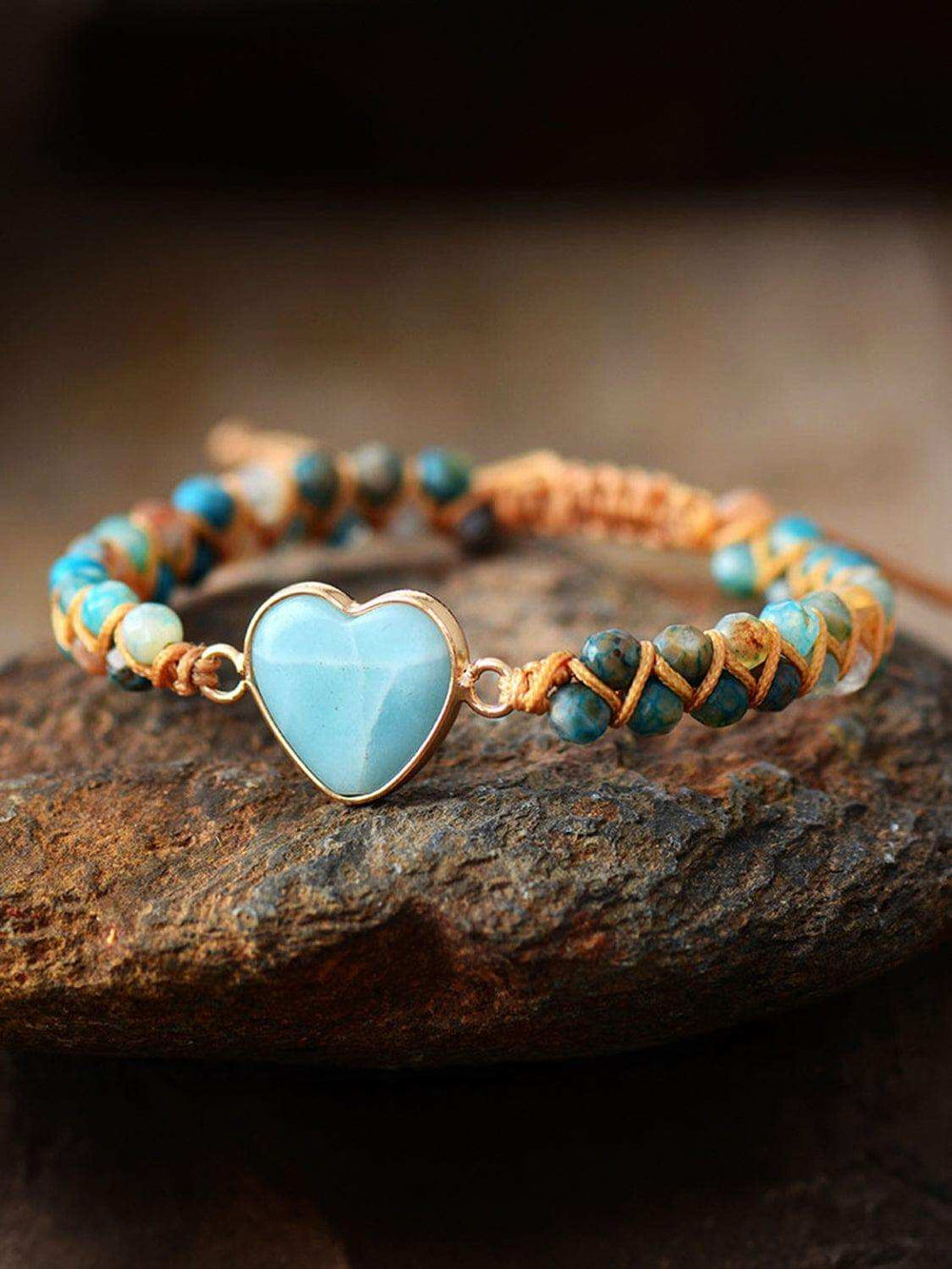 Heart Shape Beaded Bracelet - Trendsi - Flyclothing LLC