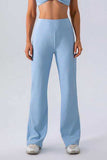 High Waist Straight Active Pants - Trendsi - Flyclothing LLC
