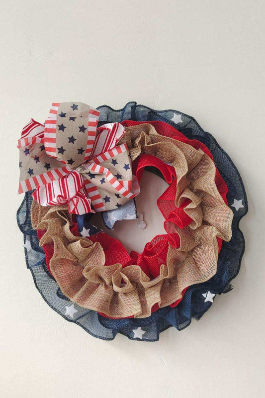 Independence Day Knit Wall Wreath - Trendsi - Flyclothing LLC