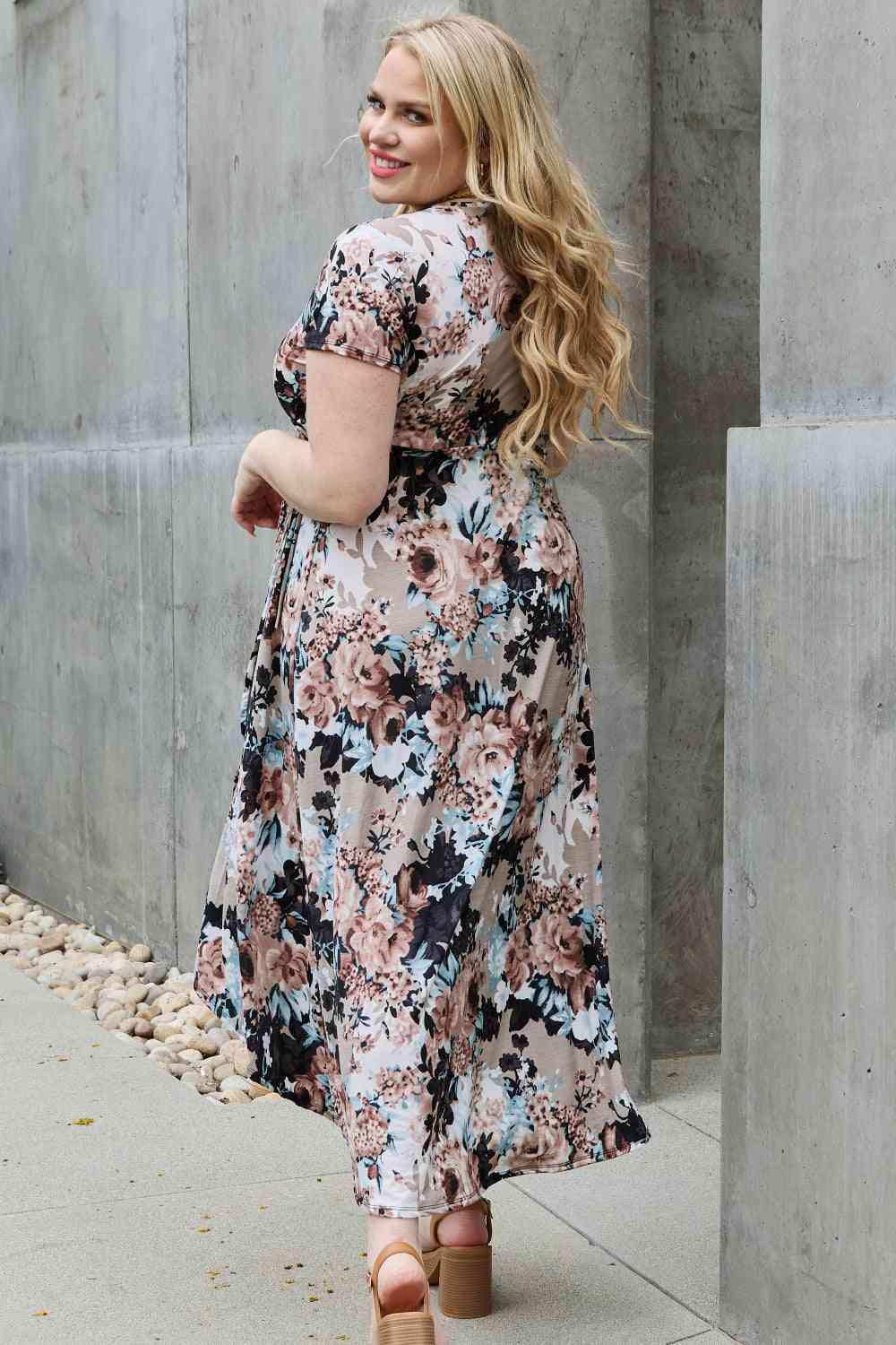 Heimish Give Me Roses Full Size Floral Maxi Wrap Dress - Trendsi - Flyclothing LLC