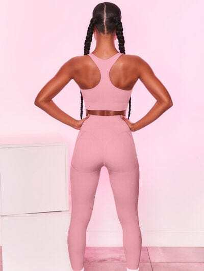 Scoop Neck Wide Strap Active Bra - Trendsi - Flyclothing LLC