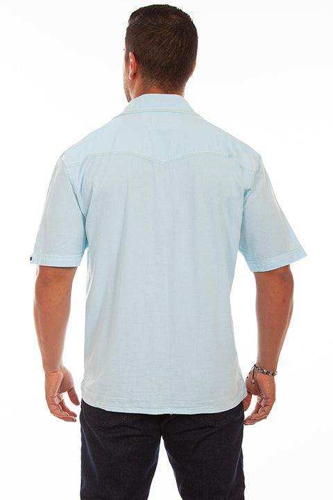 Scully AQUA SKY PALM EMBROIDERY - Scully Leather - Flyclothing LLC