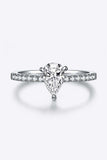 1 Carat Moissanite 925 Sterling Silver Side Stone Ring - Trendsi - Flyclothing LLC