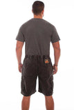 Scully BLACK DISTRESSED ROUND ABOUT SHORT - Scully Leather - Flyclothing LLC