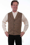 Scully BROWN HERRINGBONE PILE VEST - Scully Leather - Flyclothing LLC