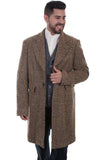 Scully BROWN HERRINGBONE PILE FROCK COAT - Scully Leather - Flyclothing LLC