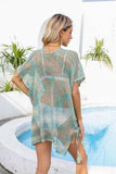 Openwork Slit V-Neck Cover Up - Trendsi - Flyclothing LLC