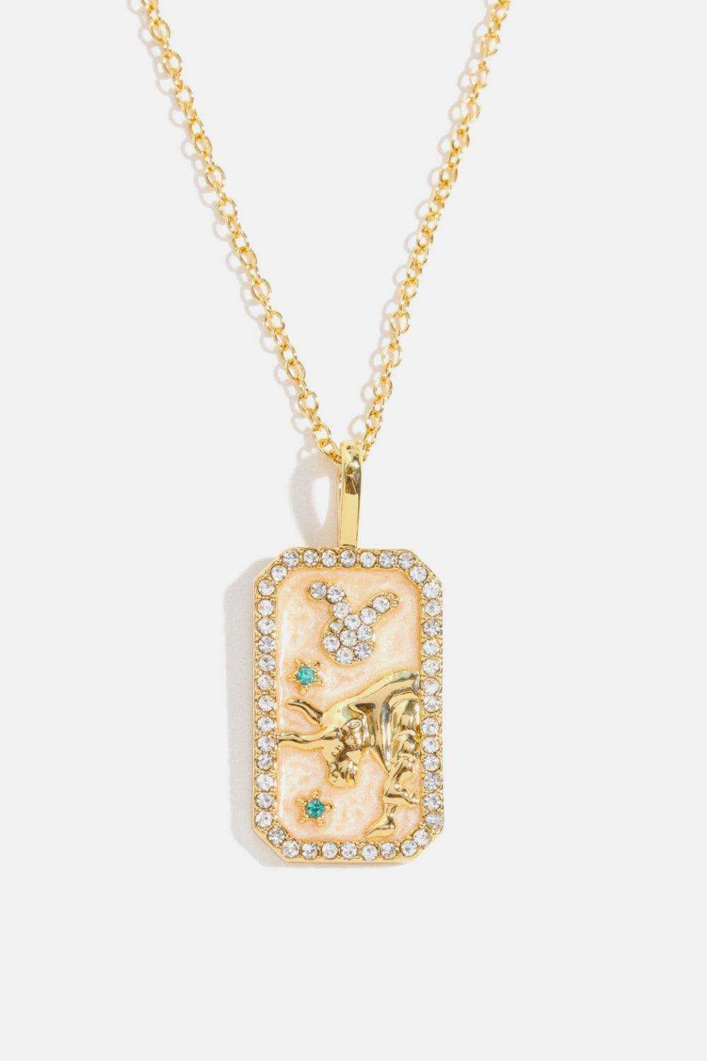 Rhinestone Constellation Pendant Copper Necklace - Trendsi - Flyclothing LLC