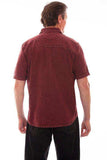 Scully Leather Burgundy Traveler Contrast Shirt - Scully Leather - Flyclothing LLC
