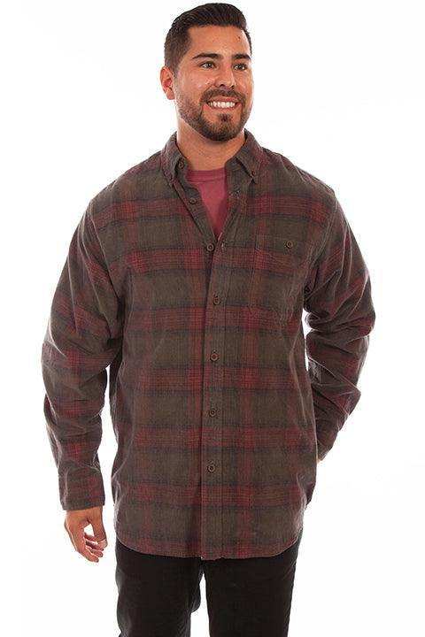 Scully VINTAGE GREEN CORDUROY PLAID SHIRT - Scully Leather - Flyclothing LLC