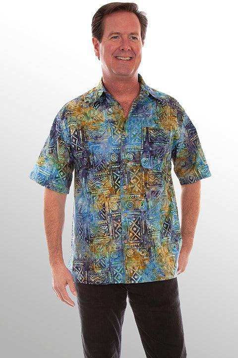 Scully OCEAN MEN'S S/S AGEAN BATIK SHIRT - Scully Leather - Flyclothing LLC