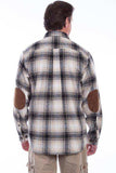Scully BLACK-WHITE SHIRT-JACKET BRAWNY FLANNEL - Scully Leather - Flyclothing LLC