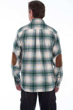 Scully GREEN-WHITE SHIRT-JACKET BRAWNY FLANNEL - Scully Leather - Flyclothing LLC