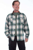 Scully GREEN-WHITE SHIRT-JACKET BRAWNY FLANNEL - Scully Leather - Flyclothing LLC
