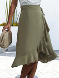 Tied Ruffled Skirt - Trendsi - Flyclothing LLC