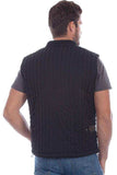 Scully Leather Farthest Point Black Ribbed Vest - Scully Leather - Flyclothing LLC